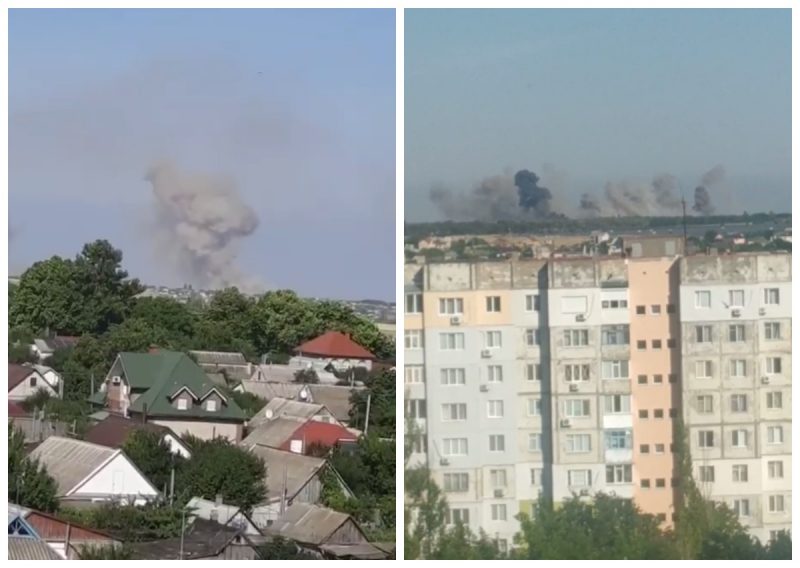 Чорнобаївка-26: біля Херсона палають і детонують склади боєприпасів окупантів