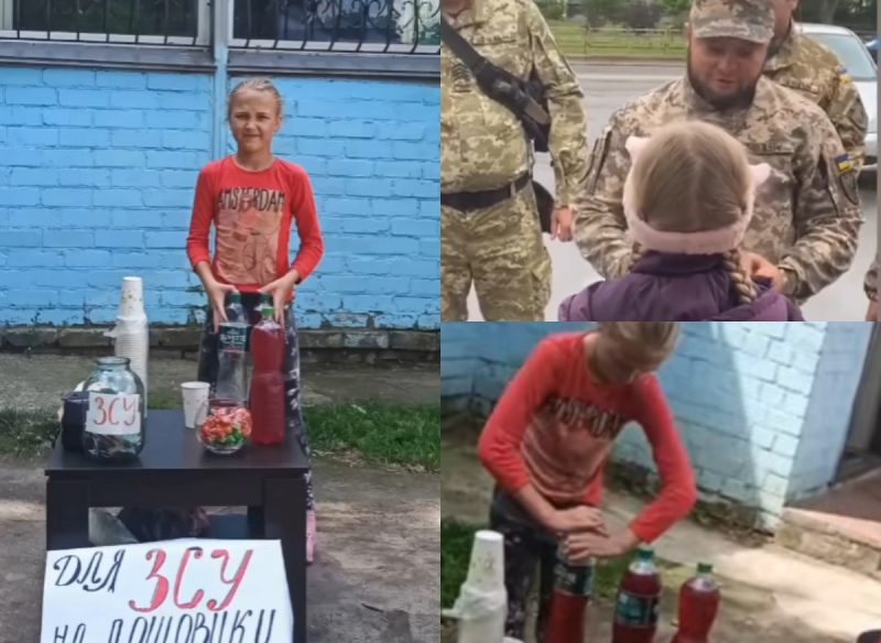 У Чернігові 8-річна дівчинка збирає гроші для ЗСУ: її батько зараз на фронті
