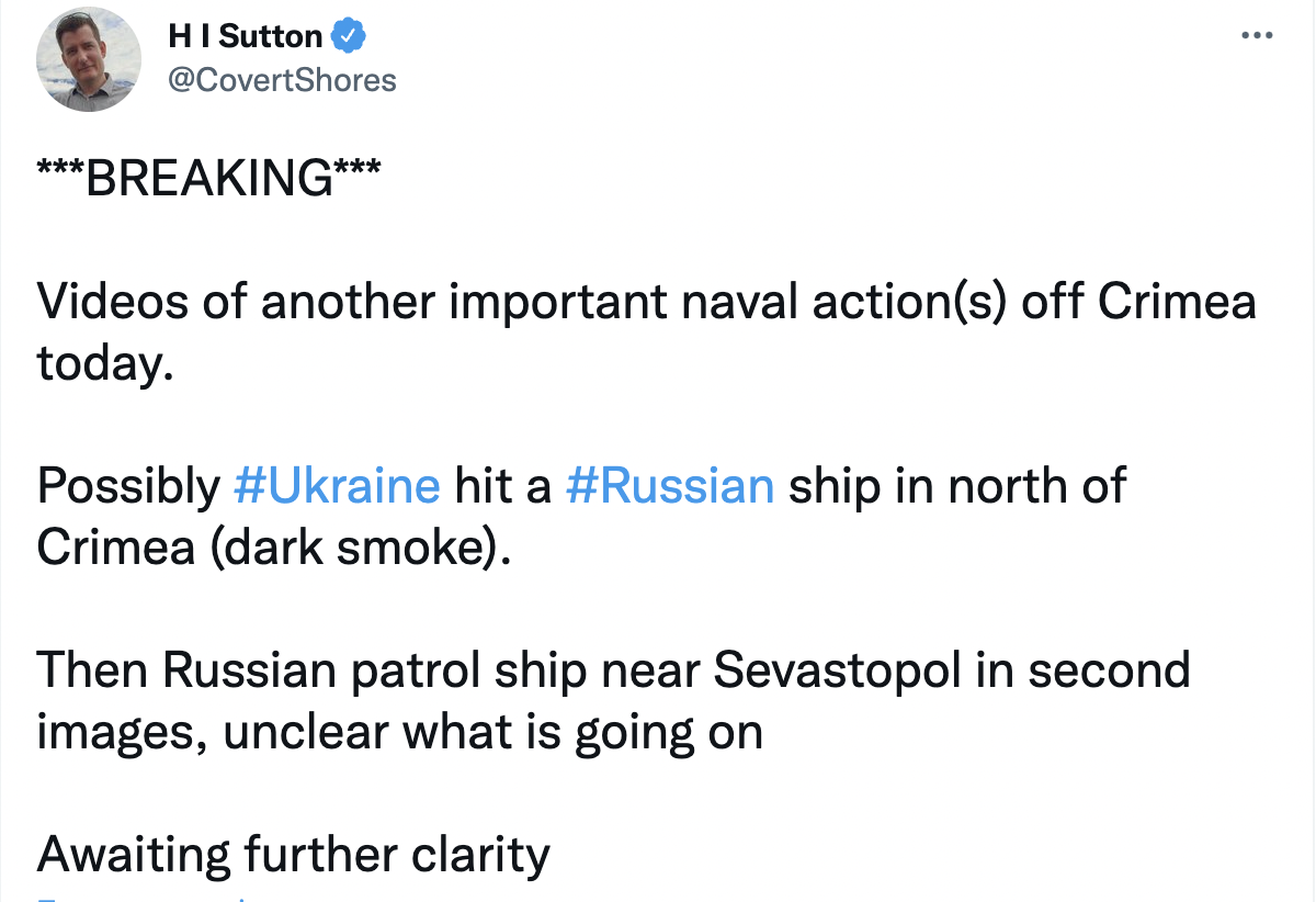 Біля окупованого Севастополя раптово задимівся російський корабель