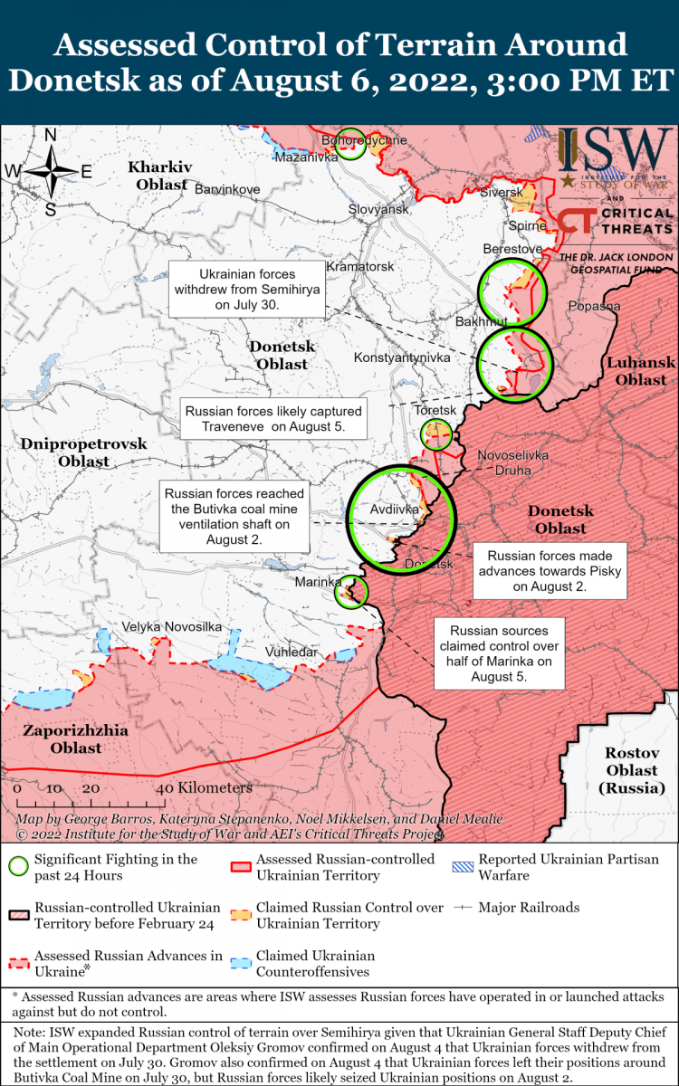 РФ пошла на штурм на трех направлениях: в США показали новую карту боев