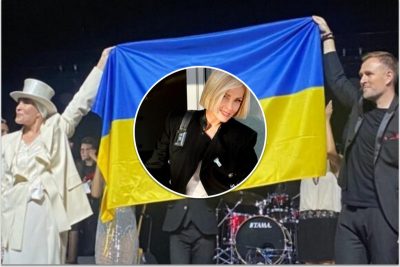 Муж Вайкуле прокомментировал ее выход с флагом Украины