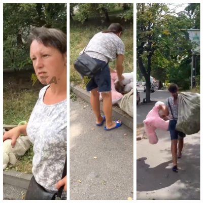 У Вінниці жінка забрала іграшки з місця загибелі дітей від російських ракет