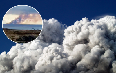 У Криму знову масштабна пожежа: чорна палаюча хмара здіймається в небо