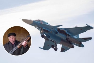 Уничтоживший под Черниговом русский Су-34 пенсионер получил медаль от пограничников