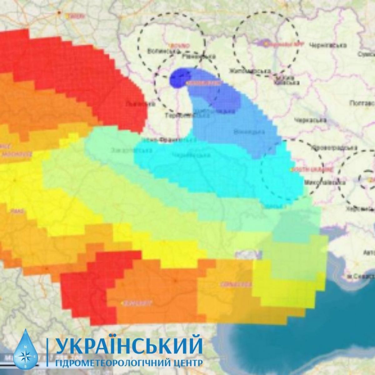 Запорожская аэс карта