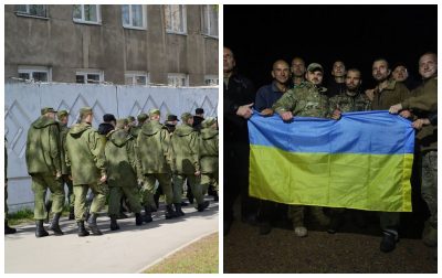 Российские военные, украинские военные, украинские военнопленные
