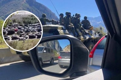 БТРы едут останавливать беглецов: на границу РФ и Грузии отправились российские военные