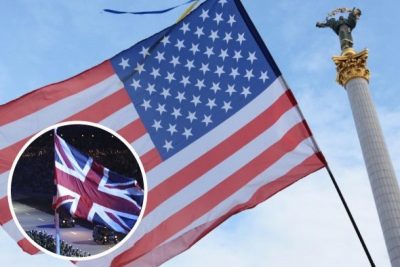 Флаг США, Великобритания
