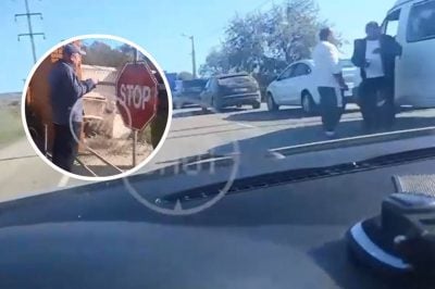 Очередь на паром в Крыму