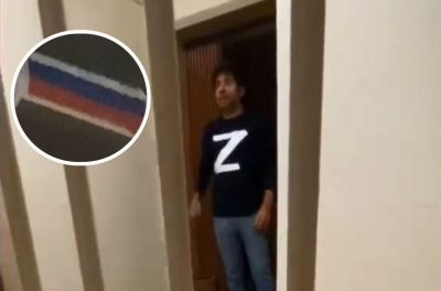 В Італії українці провчили італійця за прапор РФ: закидали яйцями і змусили зняти