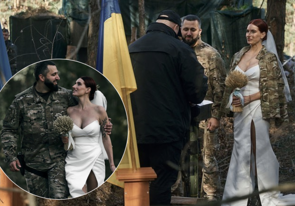 "Українська Жанна Д'арк" Євгенія Емеральд вийшла заміж на фронті - зворушливі знімки