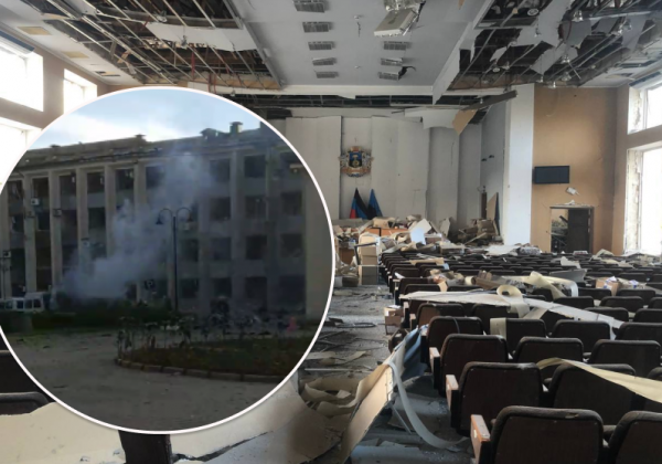 Потужний вибух у Донецьку: "бавовна" жорстко пошкодила будівлю міськради