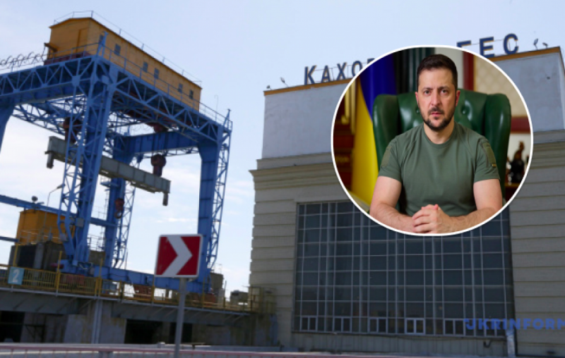 Оккупанты заминировали дамбу и агрегаты Каховской ГЭС: Зеленский предупредил о теракте