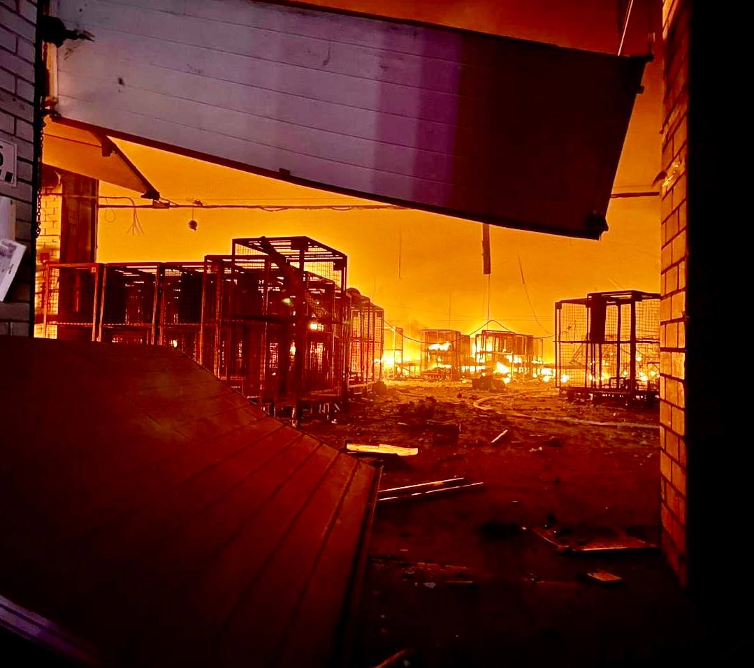 Удар дронами по Дніпру Удар дронами по Дніпру