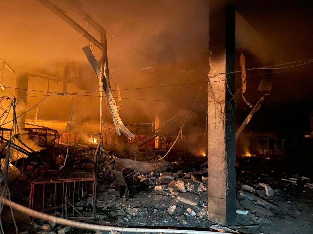 Удар дронами по Дніпру Удар дронами по Дніпру