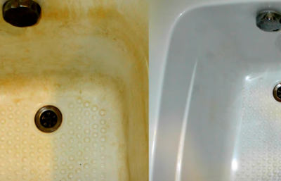 Жовті розводи на ванній більше не проблема: як повернути їй початковий колір