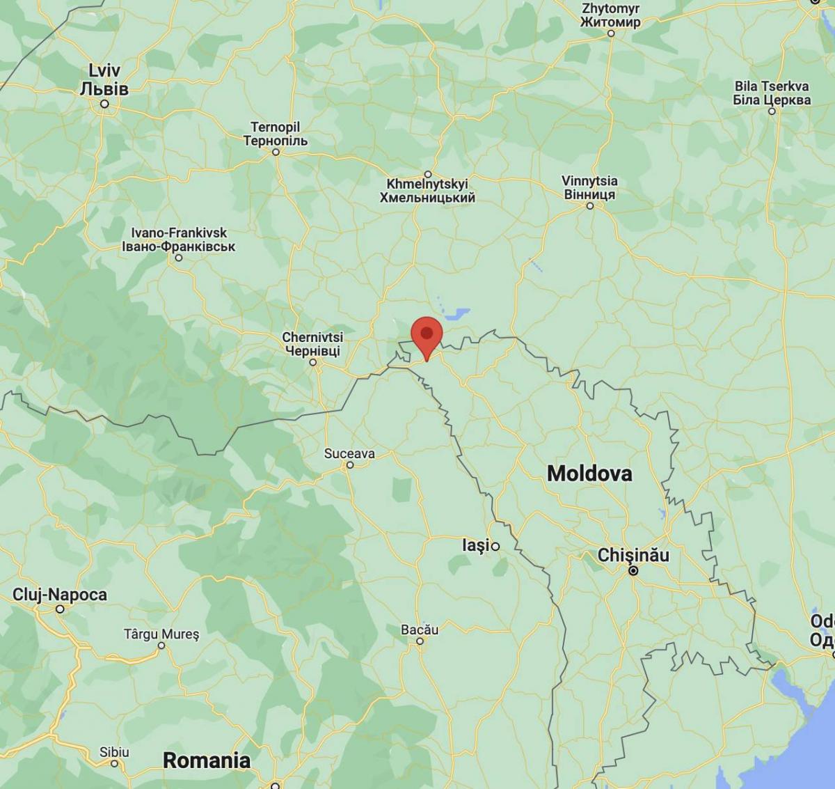 Место падения ракеты в Молдове