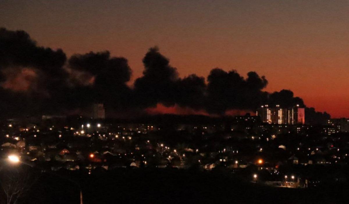 Пожар на аэродроме в Курске