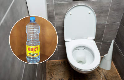 унитаз, уксус