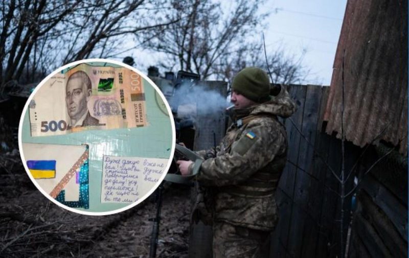"ЗСУ переможе": хлопчик приніс бійцям Одеської ТРО душевну записку і 500 гривень
