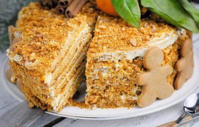 Торт со сметаной и сгущенкой без выпечки рецепт