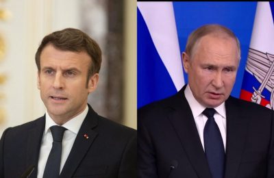 Макрон, Путин