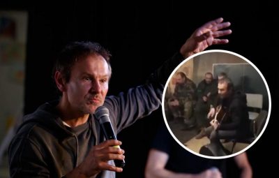 Под звуки канонады: Вакарчук спел Червону руту с бойцами в Бахмуте