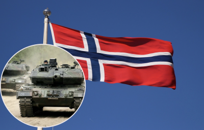 Флаг Норвегии, танк Леопард