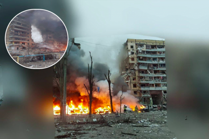 Ракета целенаправленно летела в дом: появилось новое видео с камер регистратора трагедии в Днепре