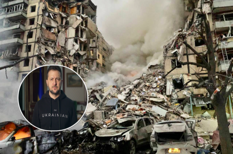 За терор буде відповідь: Зеленський пригрозив Росії за жахливий обстріл будинку в Дніпрі