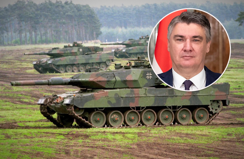 "Эти танки сгорят": президент Хорватии разразился истерическим заявлением из-за помощи Украине