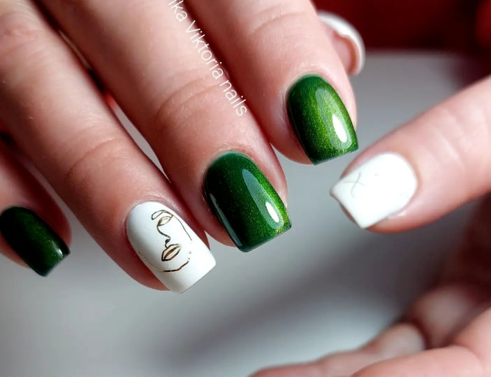 Маникюр кошачий глаз 2023