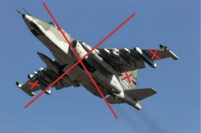 В небе над Бахмутом сбит российский штурмовик Су-25 за $11 млн