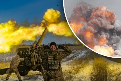 Украинские военные, взрыв