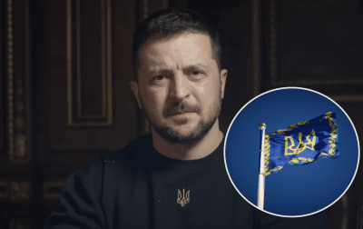 Владимир Зеленский, флаг Украины