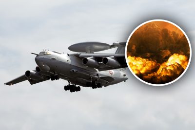 Российский самолет ДРЛО А-50, взрыв Российский самолет ДРЛО А-50, взрыв