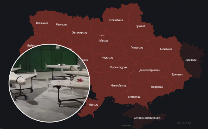 Повітряна тривога по всій Україні: у Білорусі злетів носій "Кинджалів", запущено іранські дрони