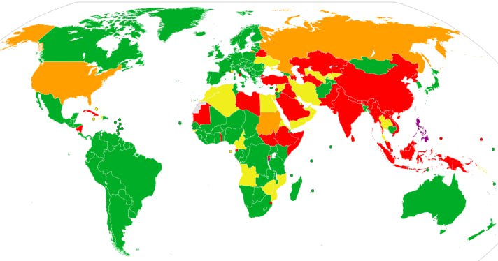 Карта, где ратифицирован Римский статут
