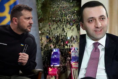 Грязные неудачники: премьер Грузии жестко наехал на Зеленского из-за поддержки протестов в Тбилиси