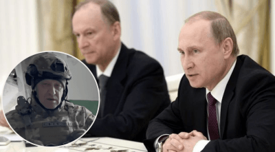 Патрушев, Путін, Пригожин Патрушев, Путін, Пригожин