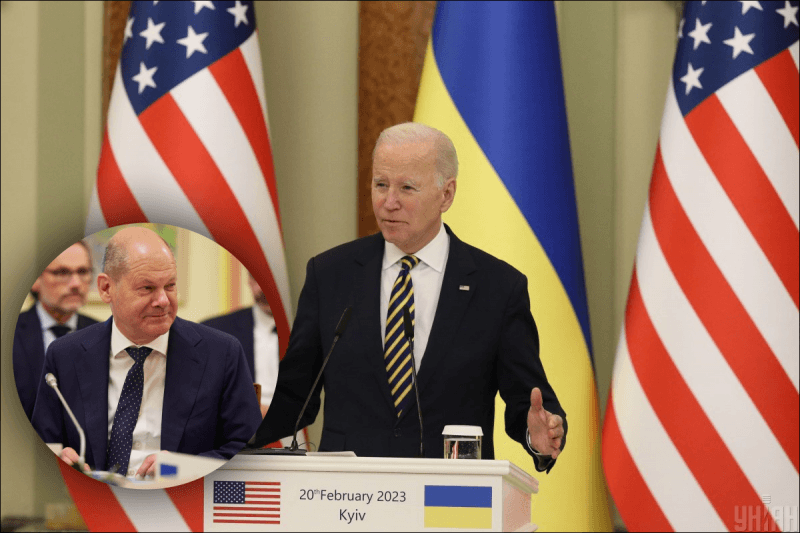 "Было непросто, очень сложно": Байден похвалил Шольца за помощь Украине