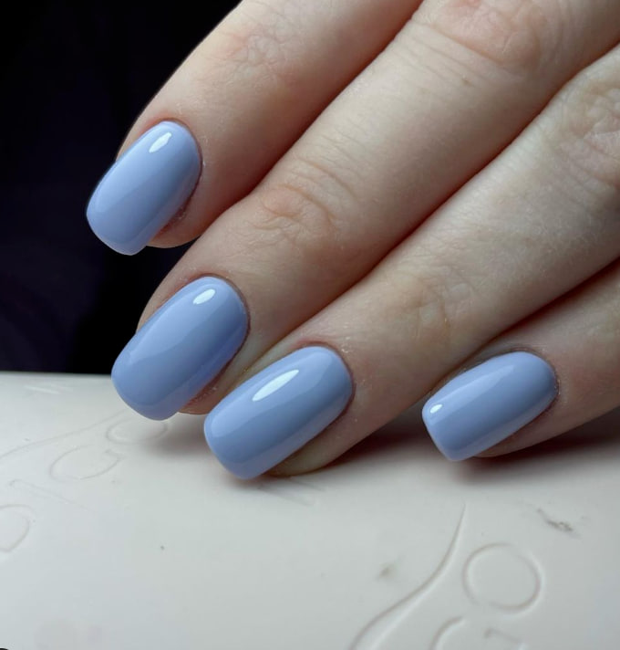 Гарний блакитний манікюр 2023 Гарний блакитний манікюр 2023