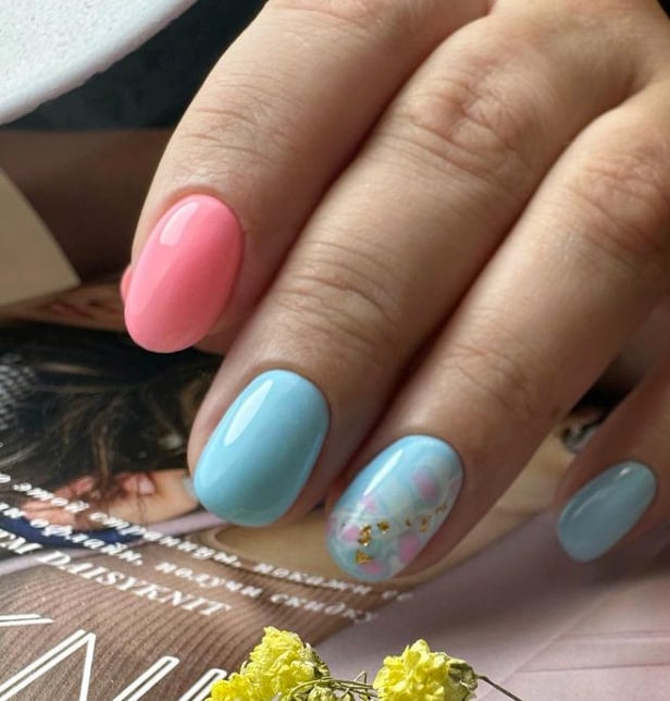 Гарний блакитний манікюр 2023 Гарний блакитний манікюр 2023