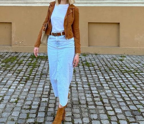 Модна джинсова спідниця 2023 Модна джинсова спідниця 2023