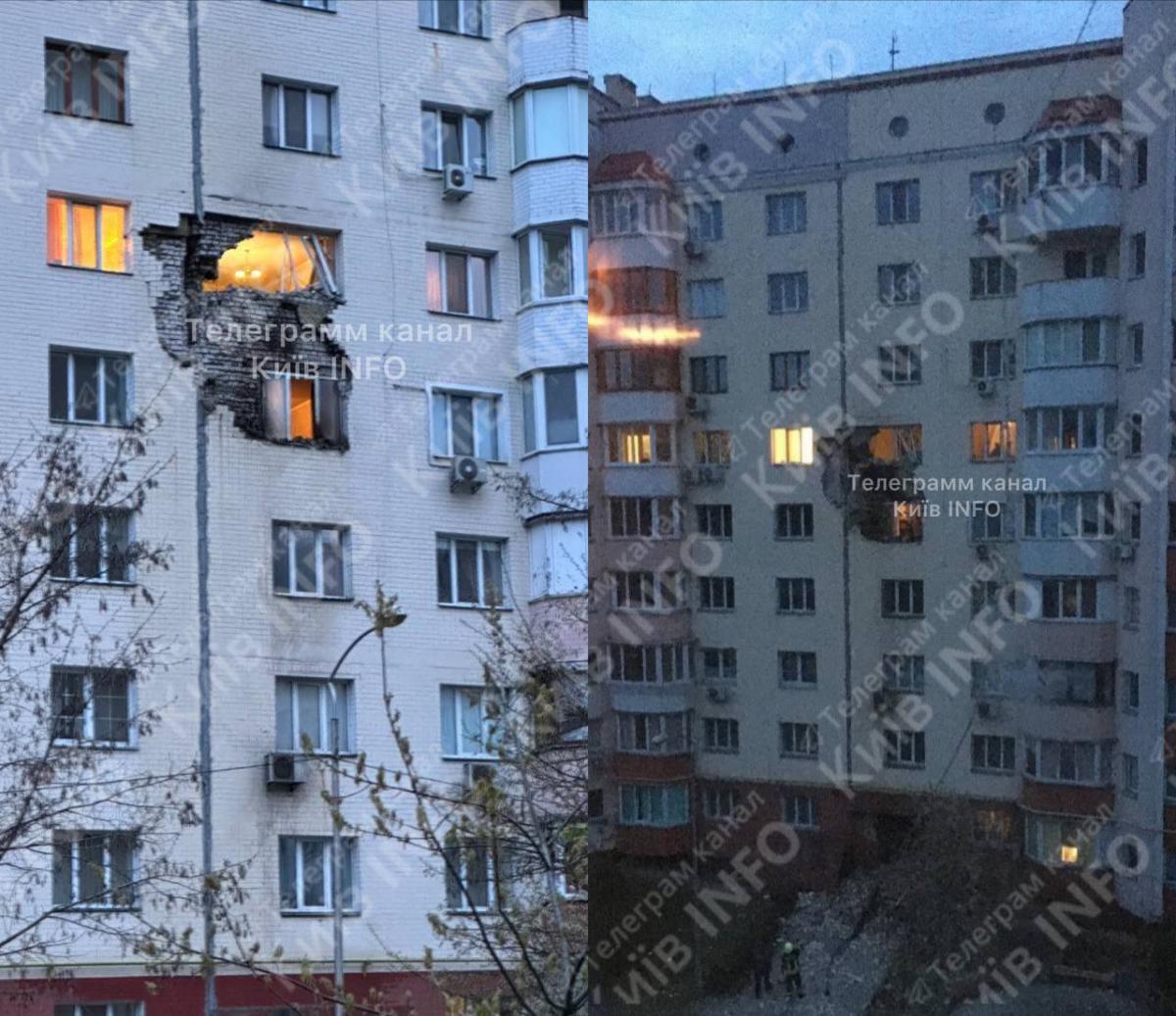 Последствия попадания обломков ракет в Украинке