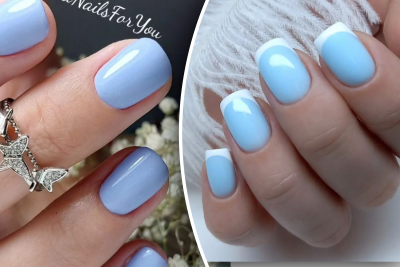 Який манікюр зараз в моді: гарний блакитний манікюр з неймовірним омолоджувальним ефектом