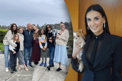 Деми Мур, Брюс Уиллис, Эмма Хеминг с детьми Деми Мур, Брюс Уиллис, Эмма Хеминг с детьми