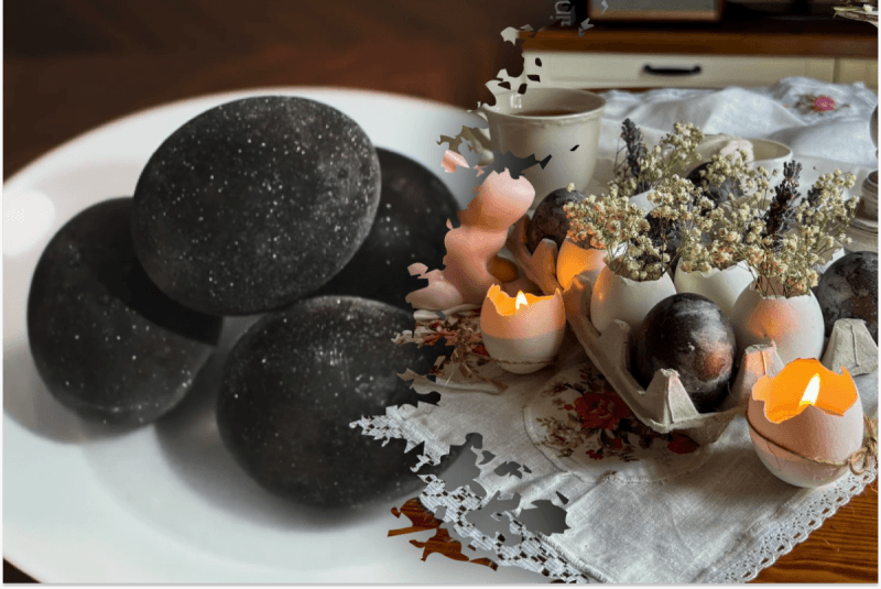 Діамантові сяючі писанки на Великдень: як пофарбувати яйця вином