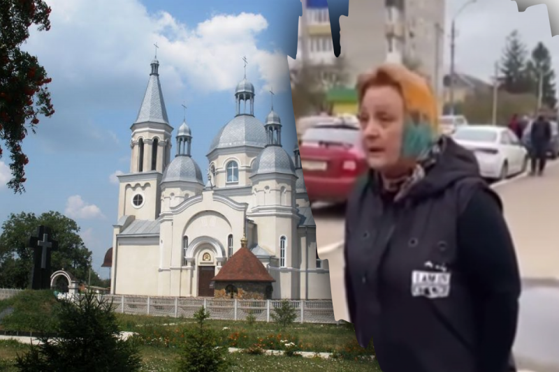 Прихожанка УПЦ МП на Житомирщині накинулась на меморіал на честь вбитих окупантами дітей