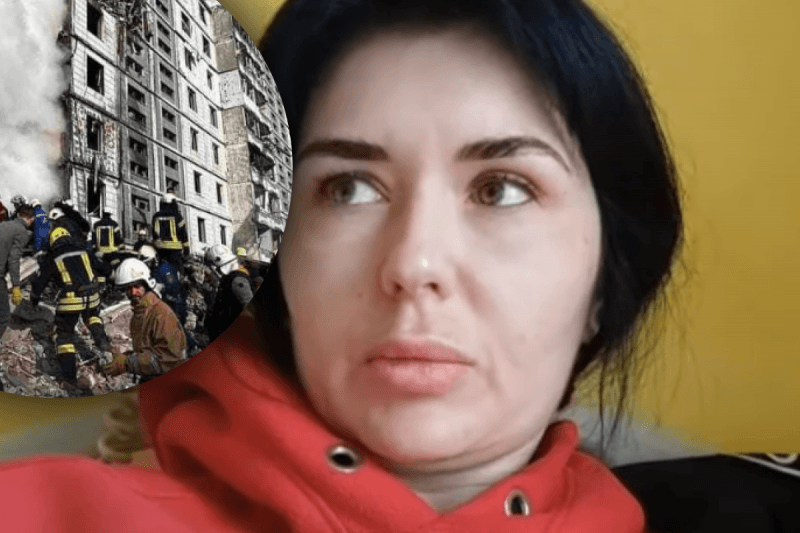 Мешканка Умані розповіла про перші хвилини після попадання російської ракети в її будинок